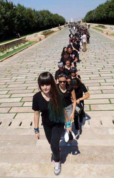 Anıtkabir'de rekor denemesinden görüntüler