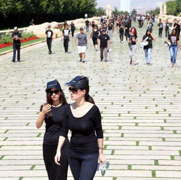 Anıtkabir'de rekor denemesinden görüntüler