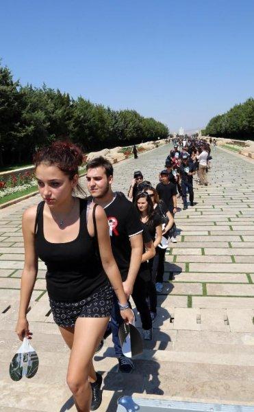 Anıtkabir'de rekor denemesinden görüntüler