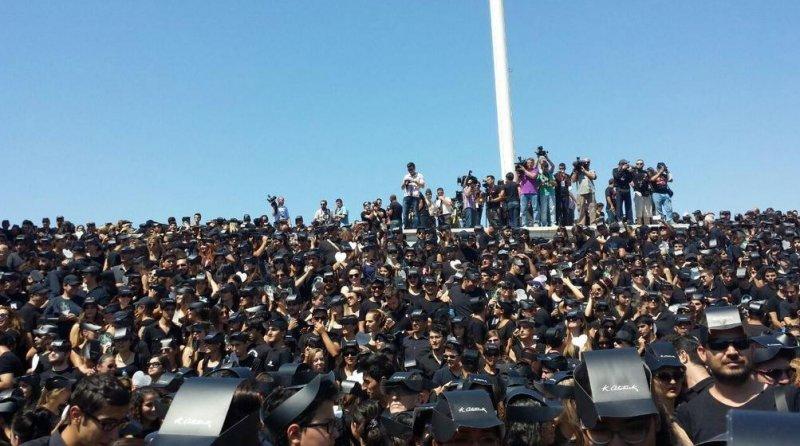 Anıtkabir'de rekor denemesinden görüntüler