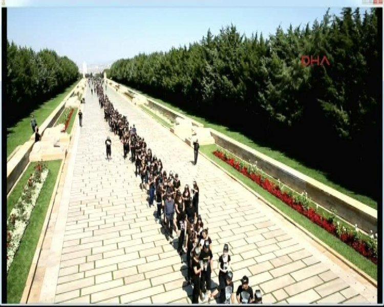 Anıtkabir'de rekor denemesinden görüntüler