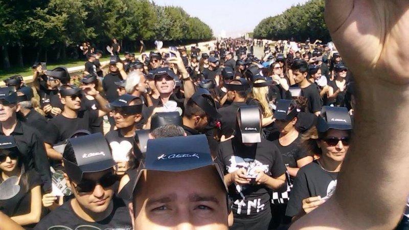 Anıtkabir'de rekor denemesinden görüntüler