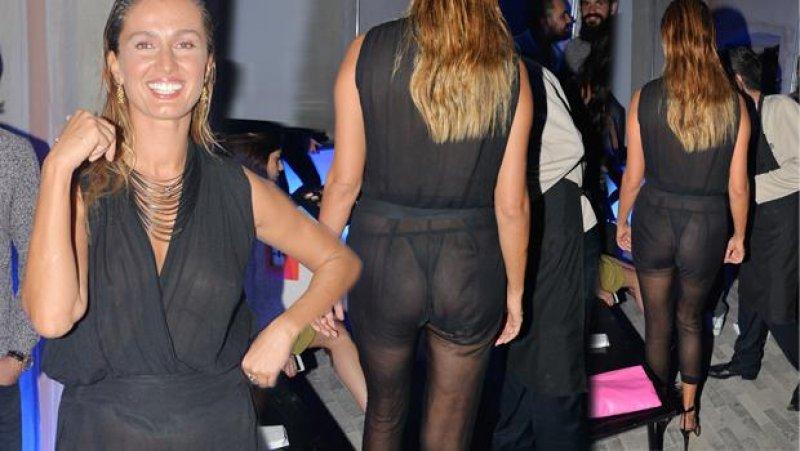 Tuğba Özay transparan tulumuyla partiye damga vurdu 