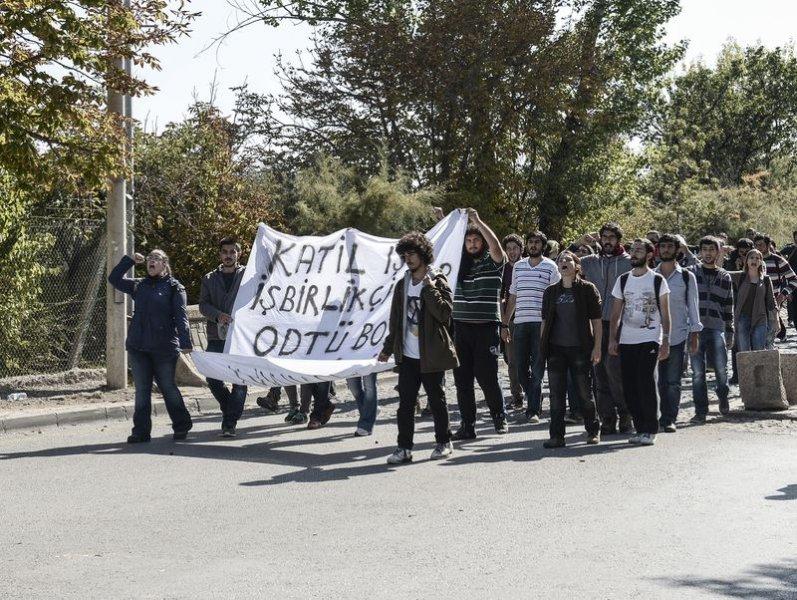 ODTÜ'de Kobani eylemi