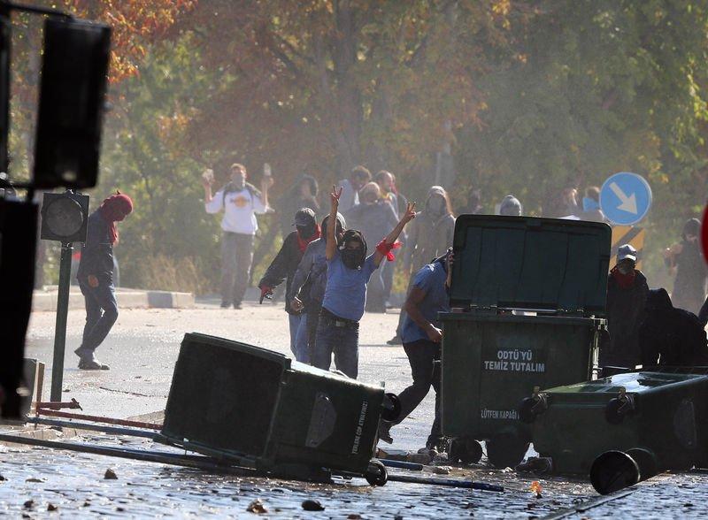 ODTÜ'de Kobani eylemi