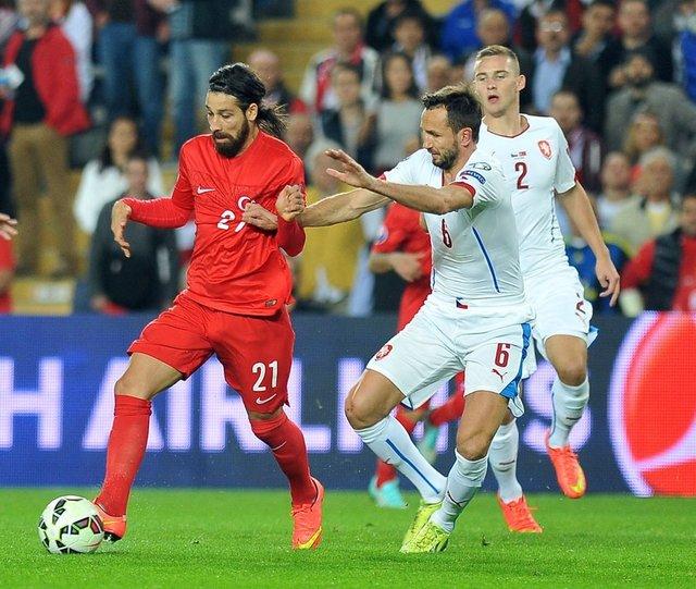 Türkiye-Çek Cumhuriyeti maçından kareler