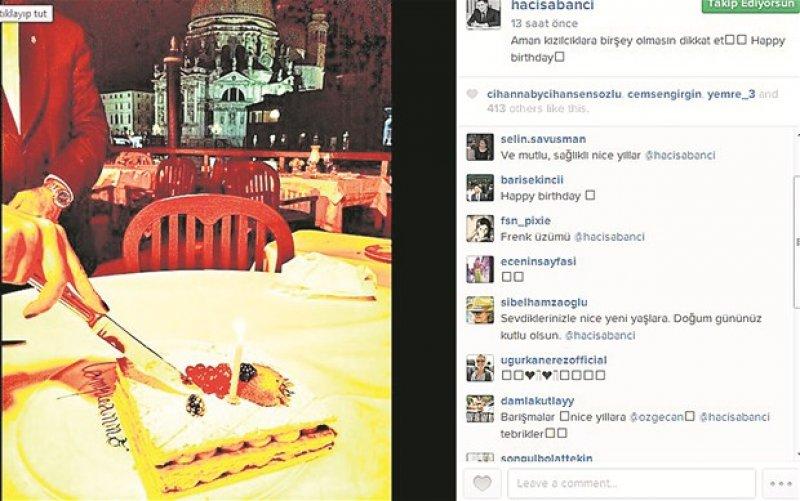 Hacı Sabancı'dan Özge Ulusoy'a Venedik sürprizi