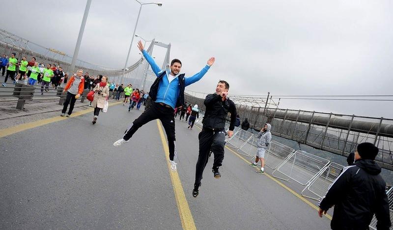 36. Vodafone İstanbul Maratonu'ndan ilginç kareler