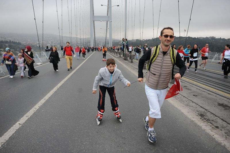 36. Vodafone İstanbul Maratonu'ndan ilginç kareler
