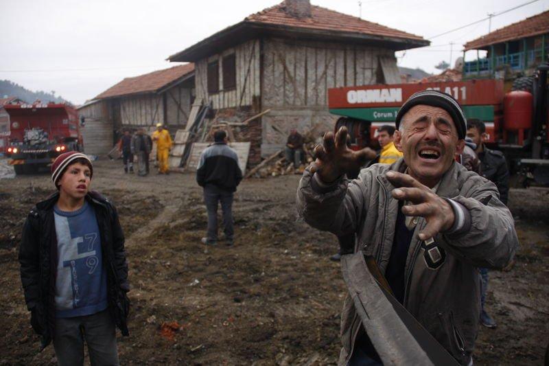 Çorum'da çıkan yangında 29 ev kül oldu