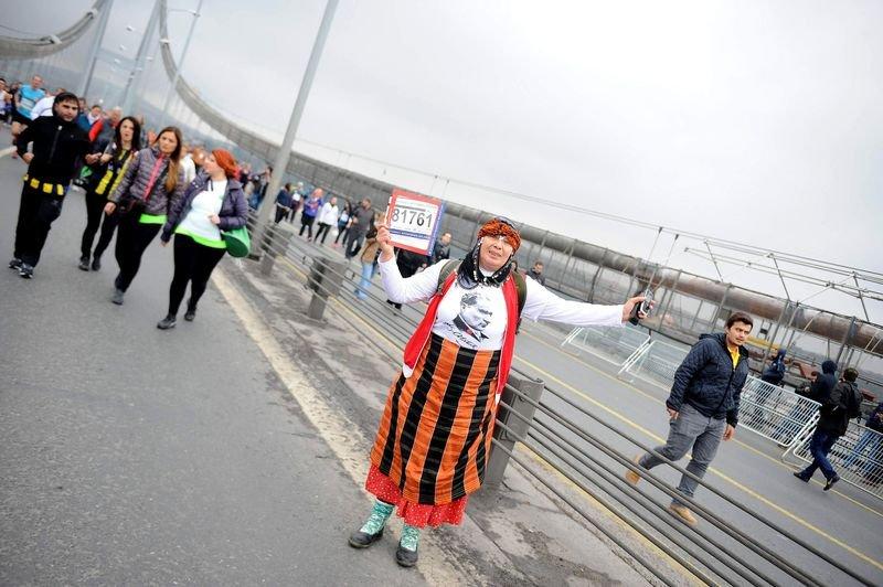 36. Vodafone İstanbul Maratonu'ndan ilginç kareler