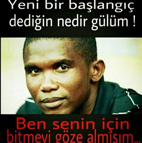 Eto'o bitmiş capsleri