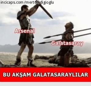 Galatasaray-Arsenal maçı capsleri 
