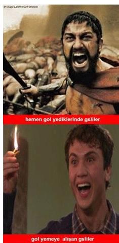 Galatasaray-Arsenal maçı capsleri 