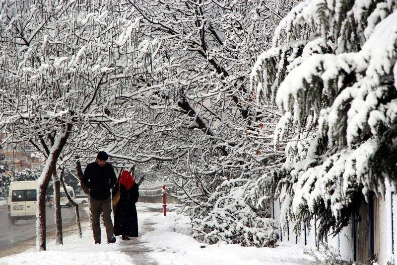 Bazı illerde kar yağışı etkili oldu