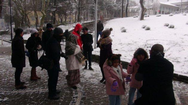 İstanbul'da kar yağışı etkili oldu - Resim 55