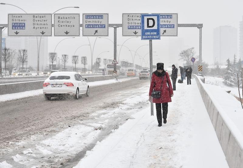 Ankara'da yoğun kar yağışı 