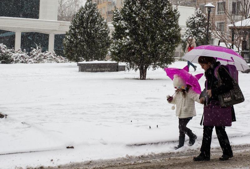 Ankara'da yoğun kar yağışı 