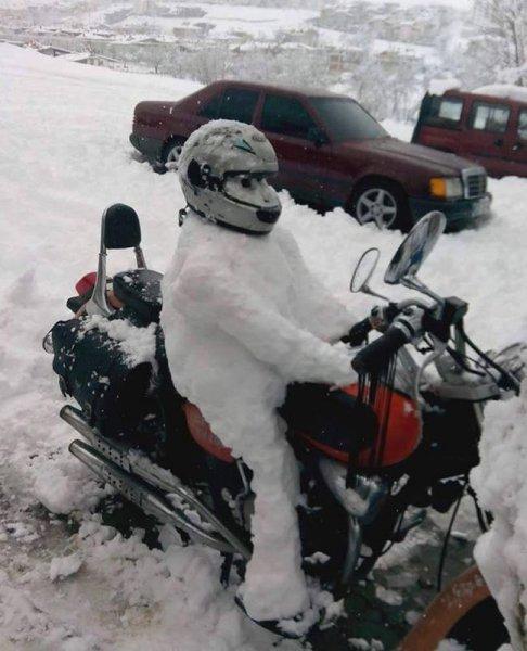 Yurttan kardan adam görüntüleri