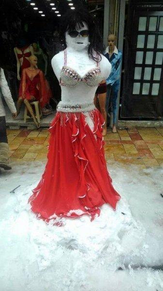 Yurttan kardan adam görüntüleri