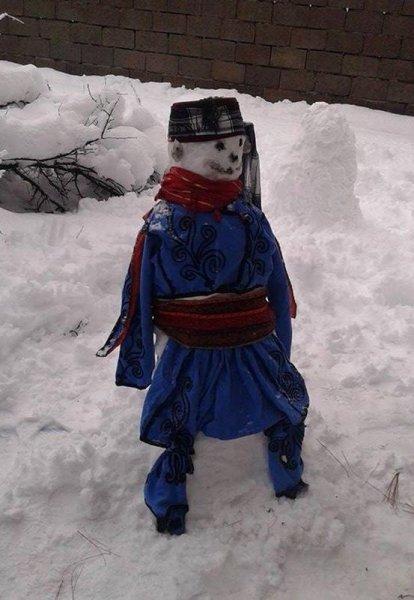 Yurttan kardan adam görüntüleri