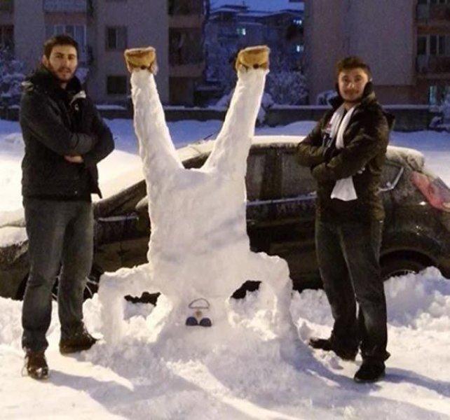 Yurttan kardan adam görüntüleri