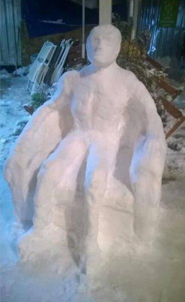 Yurttan kardan adam görüntüleri