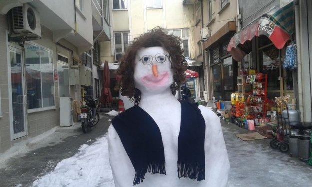 Yurttan kardan adam görüntüleri