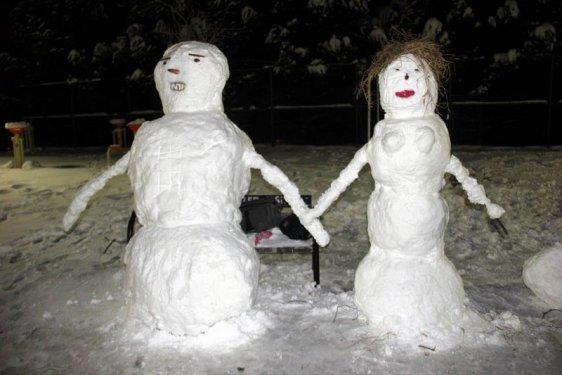 Yurttan kardan adam görüntüleri