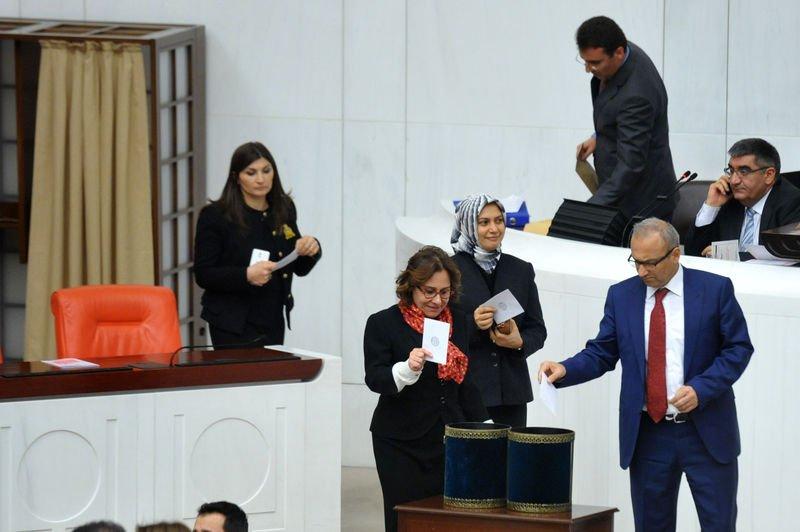 Meclis Genel Kurulu'nda yapılan oylamadan görüntüler