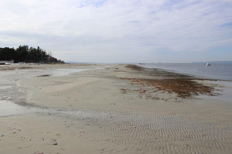 Çanakkale Boğazı'nda deniz suyu çekildi