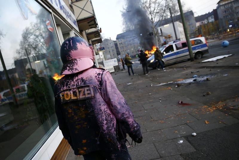 Almanya'da Avrupa Merkez Bankası'na protesto
