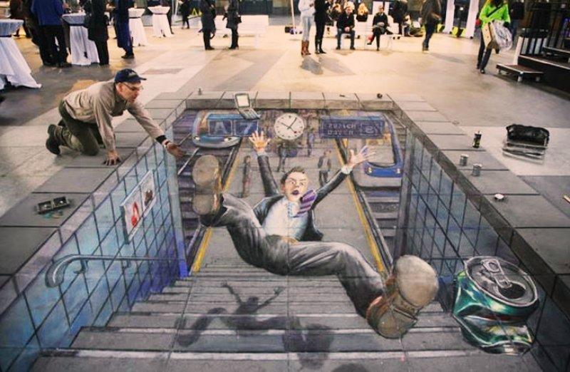 Sokakların çehresi 3 boyutlu resimlerle değişti