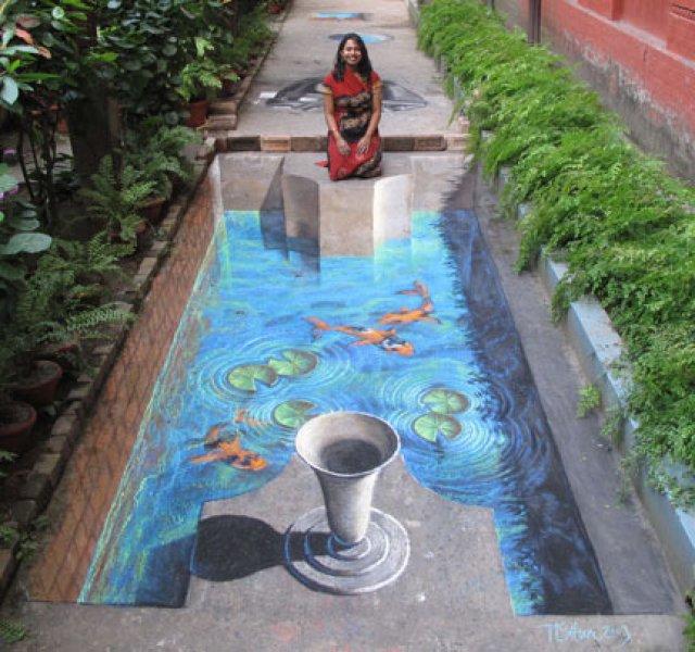 Sokakların çehresi 3 boyutlu resimlerle değişti