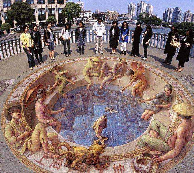 Sokakların çehresi 3 boyutlu resimlerle değişti