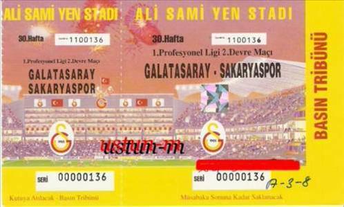 Nostaljik maç biletleri