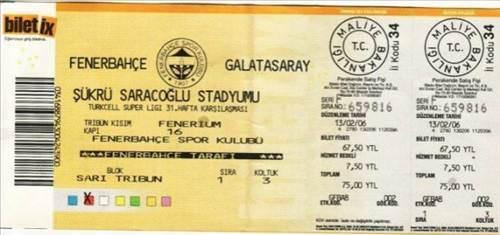 Nostaljik maç biletleri