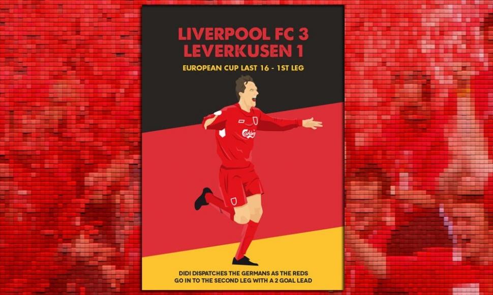 10. yıldönümünde Dave Will'in çizimleriyle Liverpool-Milan Şampiyonlar Ligi finali