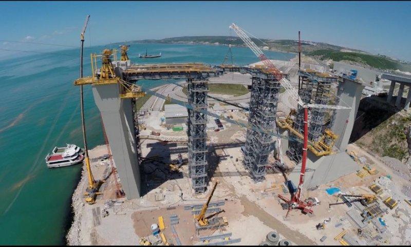 İzmit-Körfez Geçiş Köprüsü havadan görüntülendi