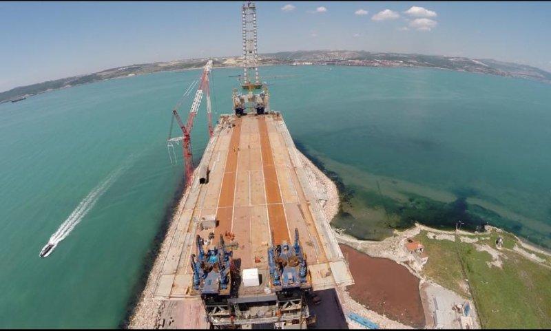 İzmit-Körfez Geçiş Köprüsü havadan görüntülendi