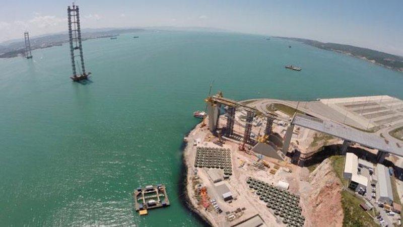 İzmit-Körfez Geçiş Köprüsü havadan görüntülendi