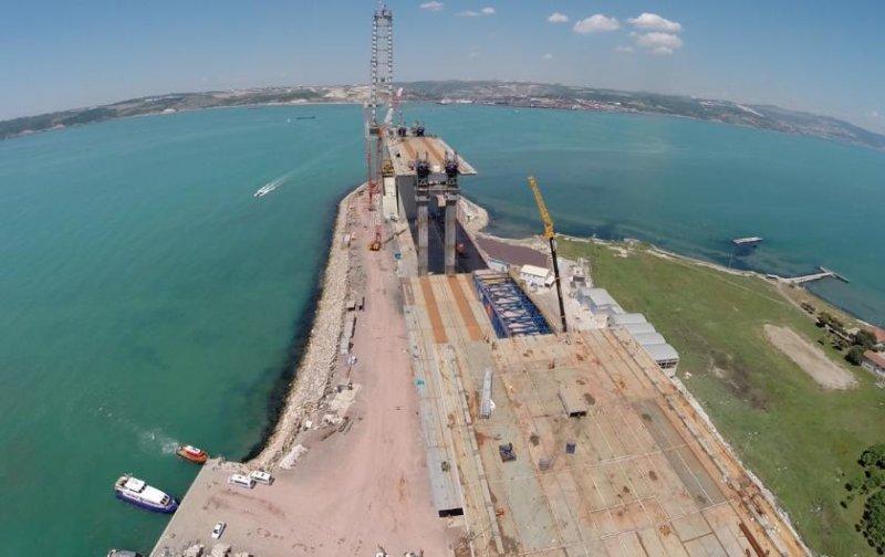İzmit-Körfez Geçiş Köprüsü havadan görüntülendi