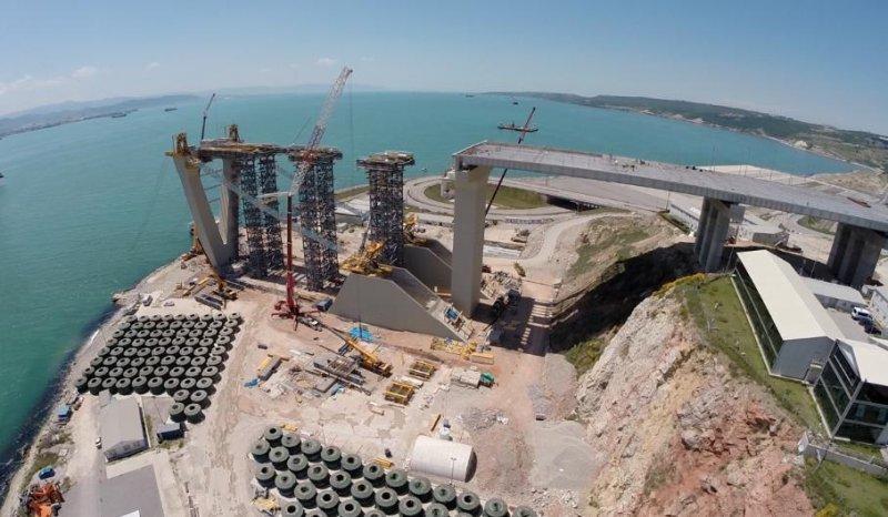 İzmit-Körfez Geçiş Köprüsü havadan görüntülendi