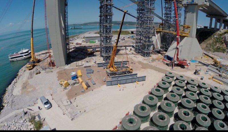 İzmit-Körfez Geçiş Köprüsü havadan görüntülendi