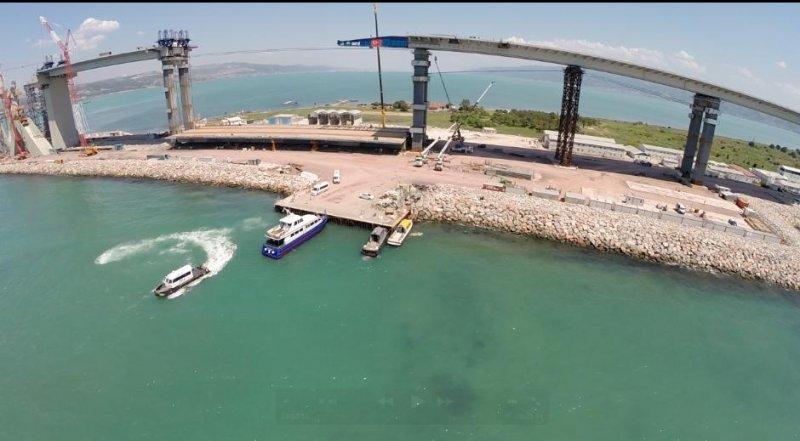 İzmit-Körfez Geçiş Köprüsü havadan görüntülendi