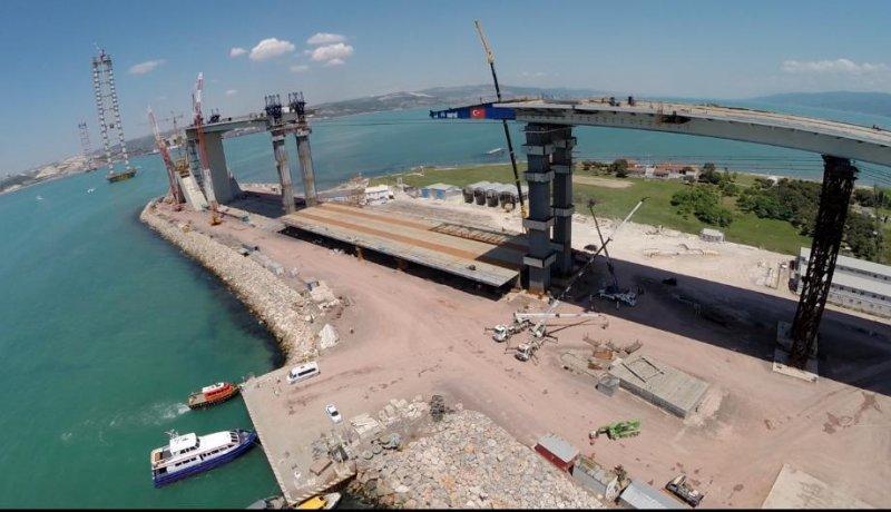 İzmit-Körfez Geçiş Köprüsü havadan görüntülendi
