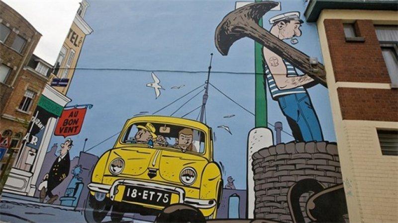 Belçika sokaklarını çizgi film kahramanları süsledi