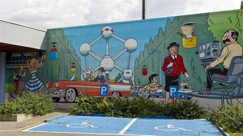 Belçika sokaklarını çizgi film kahramanları süsledi