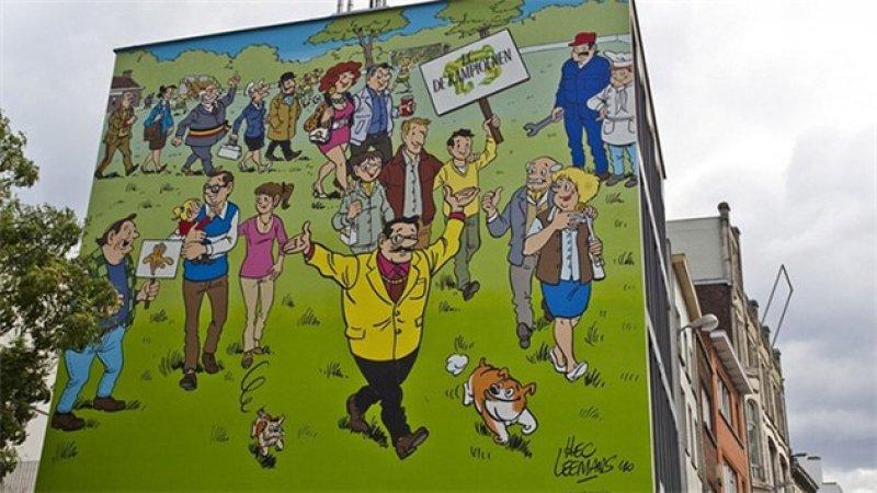 Belçika sokaklarını çizgi film kahramanları süsledi