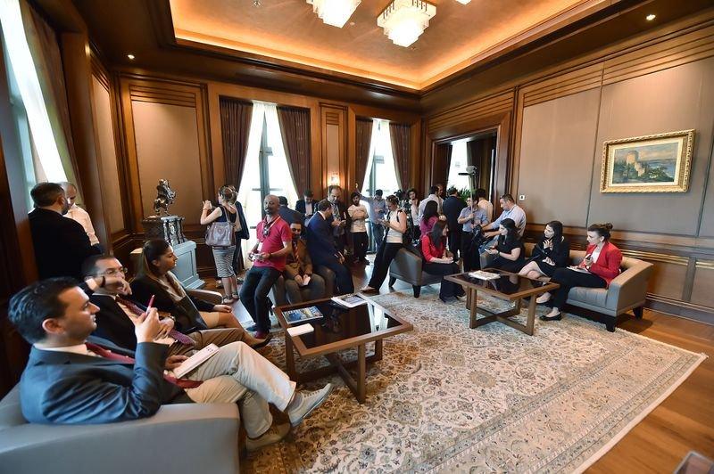 Cumhurbaşkanlığı Külliyesi muhabirlere gezdirildi